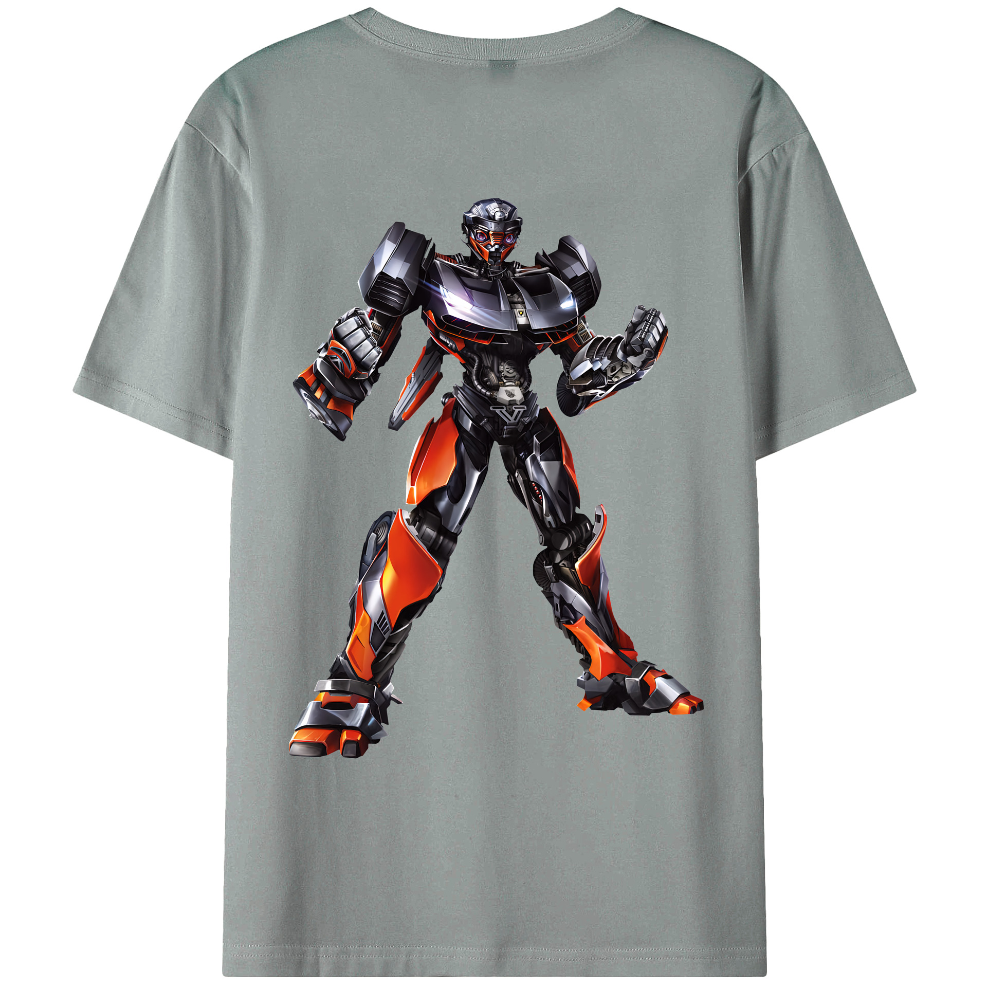 （画像用） Transformers トランスフォーマー 綿100％ メンズ半袖Tシャツ（バックプリント） 通気性